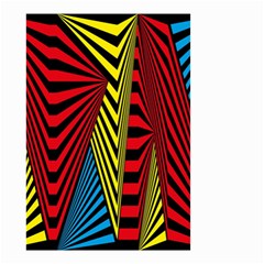 Door Pattern Line Abstract Illustration Waves Wave Chevron Red Blue Yellow Black Small Garden Flag (two Sides)