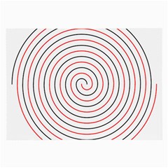 Double Line Spiral Spines Red Black Circle Large Glasses Cloth