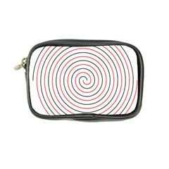 Double Line Spiral Spines Red Black Circle Coin Purse