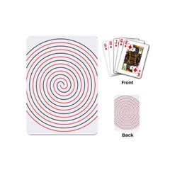 Double Line Spiral Spines Red Black Circle Playing Cards (mini)  by Mariart