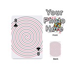 Double Line Spiral Spines Red Black Circle Playing Cards 54 (Mini)  Front - Club8