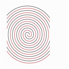 Double Line Spiral Spines Red Black Circle Small Garden Flag (two Sides)