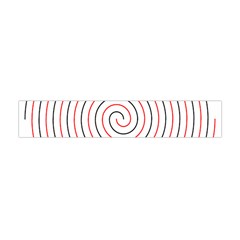 Double Line Spiral Spines Red Black Circle Flano Scarf (mini) by Mariart