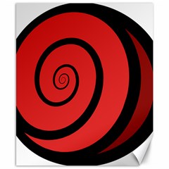 Double Spiral Thick Lines Black Red Canvas 8  X 10 