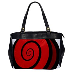 Double Spiral Thick Lines Black Red Office Handbags