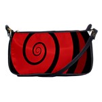 Double Spiral Thick Lines Black Red Shoulder Clutch Bags Front