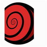 Double Spiral Thick Lines Black Red Small Garden Flag (Two Sides) Front