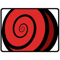 Double Spiral Thick Lines Black Red Double Sided Fleece Blanket (large)  by Mariart