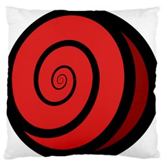 Double Spiral Thick Lines Black Red Standard Flano Cushion Case (one Side) by Mariart