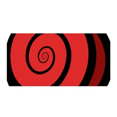 Double Spiral Thick Lines Black Red Satin Wrap by Mariart