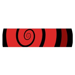 Double Spiral Thick Lines Black Red Satin Scarf (oblong) by Mariart