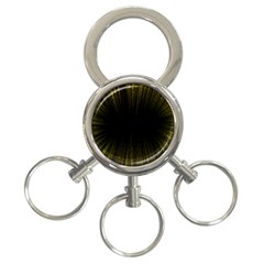 Colorful Light Ray Border Animation Loop Yellow 3-ring Key Chains