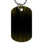 Colorful Light Ray Border Animation Loop Yellow Dog Tag (One Side) Front