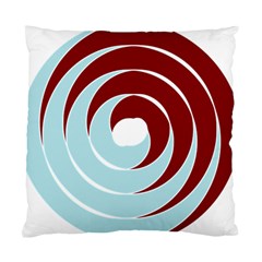 Double Spiral Thick Lines Blue Red Standard Cushion Case (two Sides)