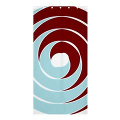 Double Spiral Thick Lines Blue Red Shower Curtain 36  X 72  (stall) 