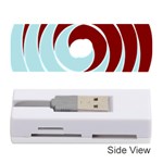 Double Spiral Thick Lines Blue Red Memory Card Reader (Stick)  Front