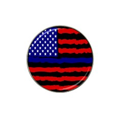 Flag American Line Star Red Blue White Black Beauty Hat Clip Ball Marker (10 Pack)