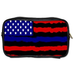 Flag American Line Star Red Blue White Black Beauty Toiletries Bags 2-side