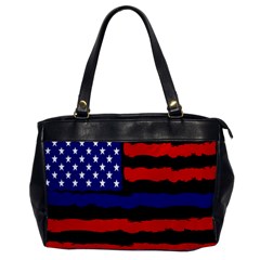 Flag American Line Star Red Blue White Black Beauty Office Handbags by Mariart