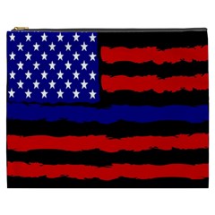 Flag American Line Star Red Blue White Black Beauty Cosmetic Bag (xxxl)  by Mariart