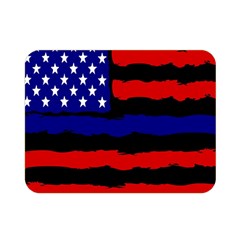 Flag American Line Star Red Blue White Black Beauty Double Sided Flano Blanket (mini)  by Mariart
