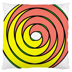 Double Spiral Thick Lines Circle Large Cushion Case (two Sides)