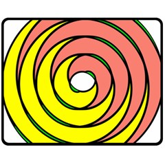 Double Spiral Thick Lines Circle Double Sided Fleece Blanket (medium)  by Mariart