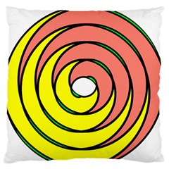 Double Spiral Thick Lines Circle Standard Flano Cushion Case (one Side) by Mariart