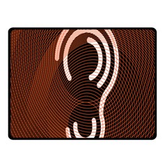 Fan Line Chevron Wave Brown Fleece Blanket (Small)