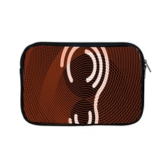 Fan Line Chevron Wave Brown Apple Ipad Mini Zipper Cases