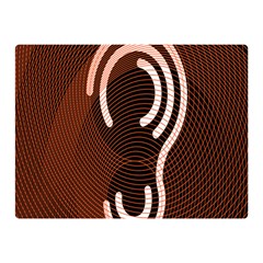Fan Line Chevron Wave Brown Double Sided Flano Blanket (mini)  by Mariart