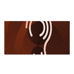 Fan Line Chevron Wave Brown Satin Wrap