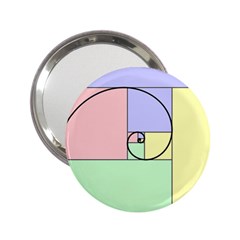 Golden Spiral Logarithmic Color 2 25  Handbag Mirrors