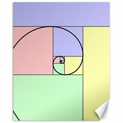 Golden Spiral Logarithmic Color Canvas 16  X 20  