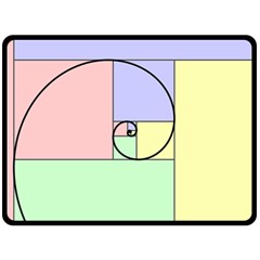 Golden Spiral Logarithmic Color Double Sided Fleece Blanket (large)  by Mariart