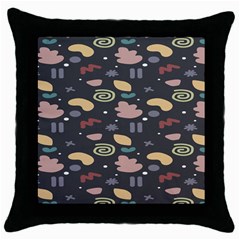 Funky Pattern Polka Wave Chevron Monster Throw Pillow Case (black)