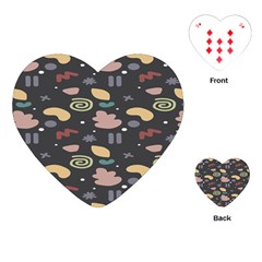Funky Pattern Polka Wave Chevron Monster Playing Cards (heart) 