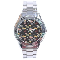 Funky Pattern Polka Wave Chevron Monster Stainless Steel Analogue Watch by Mariart