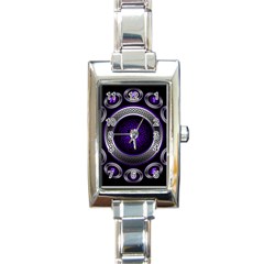 Digital Celtic Clock Template Time Number Purple Rectangle Italian Charm Watch