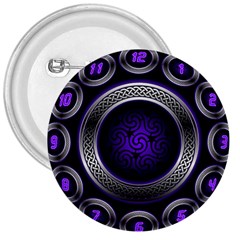 Digital Celtic Clock Template Time Number Purple 3  Buttons