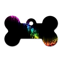 Illustration Light Space Rainbow Dog Tag Bone (one Side) by Mariart