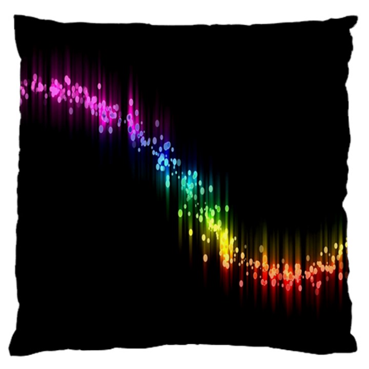 Illustration Light Space Rainbow Large Flano Cushion Case (One Side)