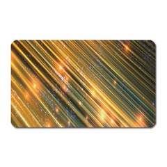 Golden Blue Lines Sparkling Wild Animation Background Space Magnet (rectangular)