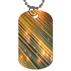 Golden Blue Lines Sparkling Wild Animation Background Space Dog Tag (two Sides) by Mariart
