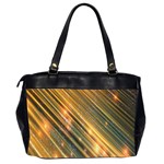 Golden Blue Lines Sparkling Wild Animation Background Space Office Handbags (2 Sides)  Back