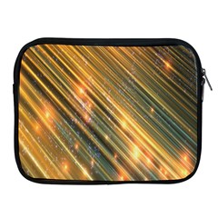 Golden Blue Lines Sparkling Wild Animation Background Space Apple Ipad 2/3/4 Zipper Cases