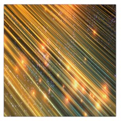 Golden Blue Lines Sparkling Wild Animation Background Space Large Satin Scarf (square) by Mariart