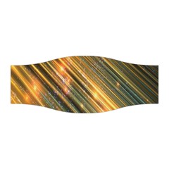 Golden Blue Lines Sparkling Wild Animation Background Space Stretchable Headband by Mariart