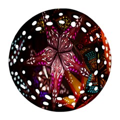 Hanging Paper Star Lights Ornament (round Filigree) by Mariart