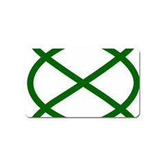 Lissajous Small Green Line Magnet (name Card)